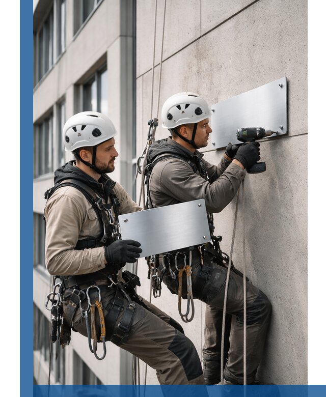 Монтаж табличек и указателей в Валуйках для зданий и сооружений