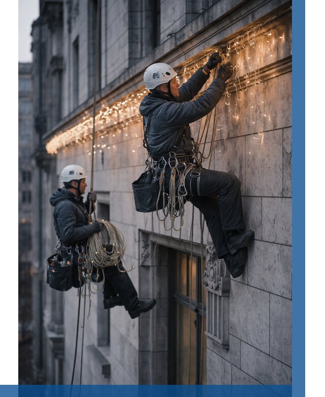 Монтаж новогодней иллюминации в Валуйках от 9048 р. | ВЫСОТНИК-Вли