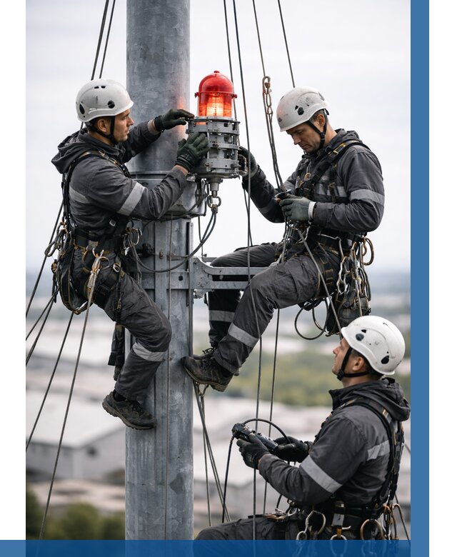 Монтаж заградительных огней в Валуйках от 9048 р. | ВЫСОТНИК-Вли