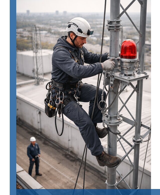 Монтаж заградительных огней и обслуживание объектов в Валуйках