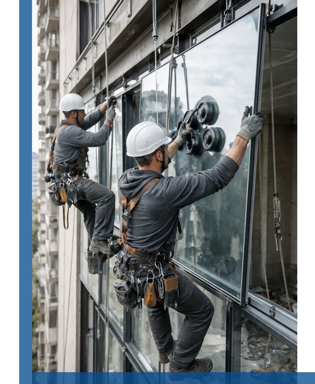 Витражное остекление фасадов и лоджий в Валуйках под ключ