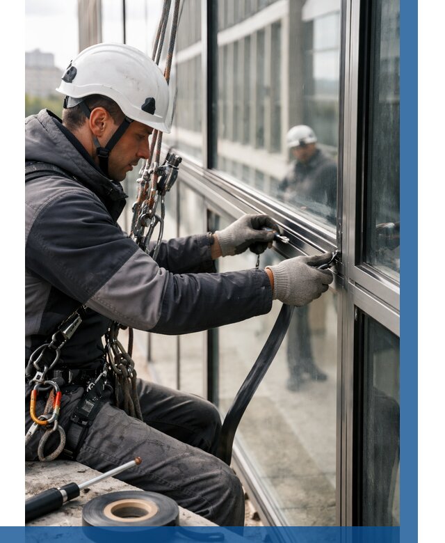 Ремонт витражных конструкций в Валуйках от 3726 р. | ВЫСОТНИК-Вли