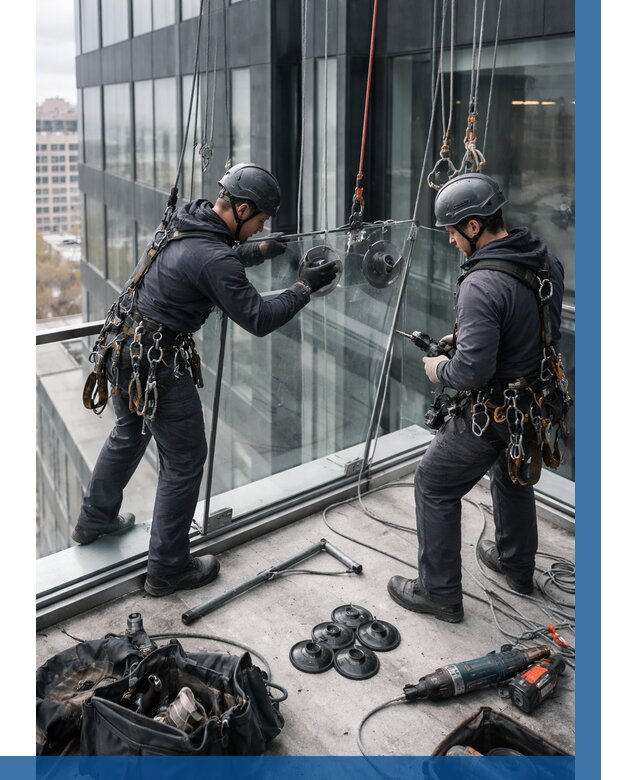 Монтаж стеклянных ограждений в Валуйках от 2661 р. | ВЫСОТНИК-Вли