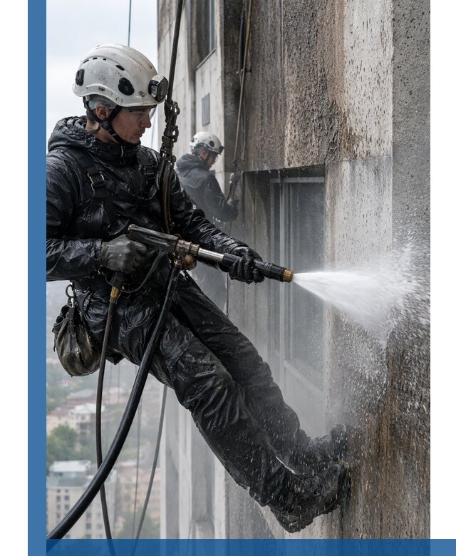 Гидроструйная очистка фасадов и конструкций в Валуйках