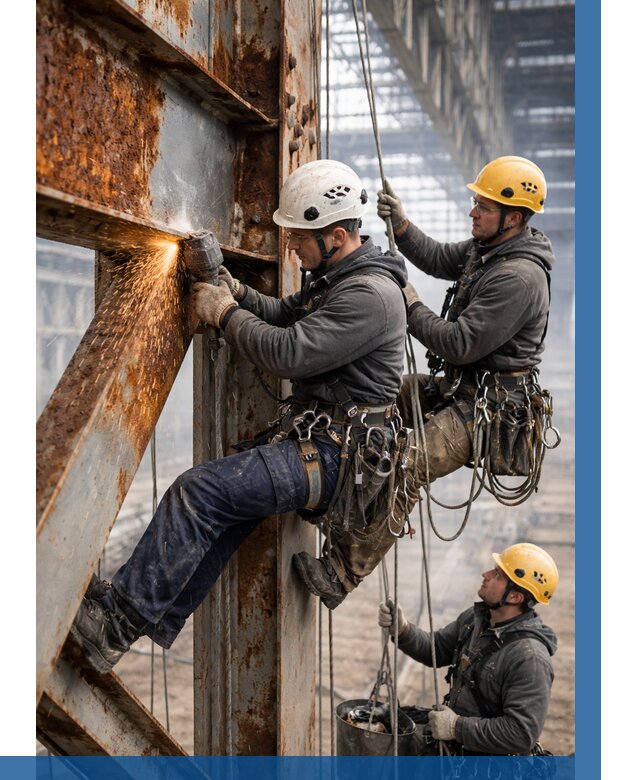 Зачистка металла от ржавчины в Валуйках от 373 р. | ВЫСОТНИК-Вли