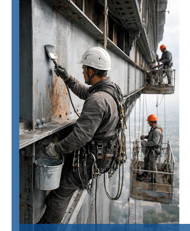 Покраска металлоконструкций на высоте в Валуйках профессионально