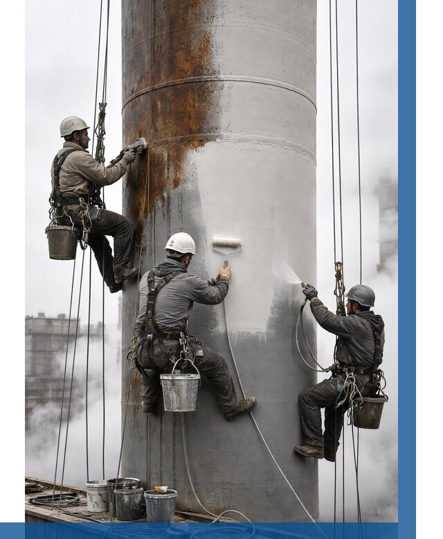 Покраска дымовых труб в Валуйках от 9048 р. | ВЫСОТНИК-Вли