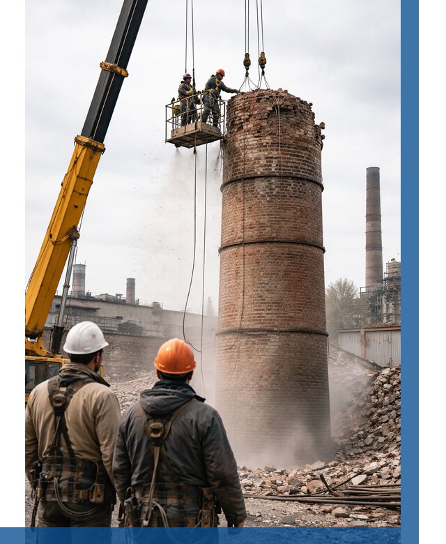 Демонтаж дымовой трубы в Валуйках от 95805 р. | ВЫСОТНИК-Вли, смета