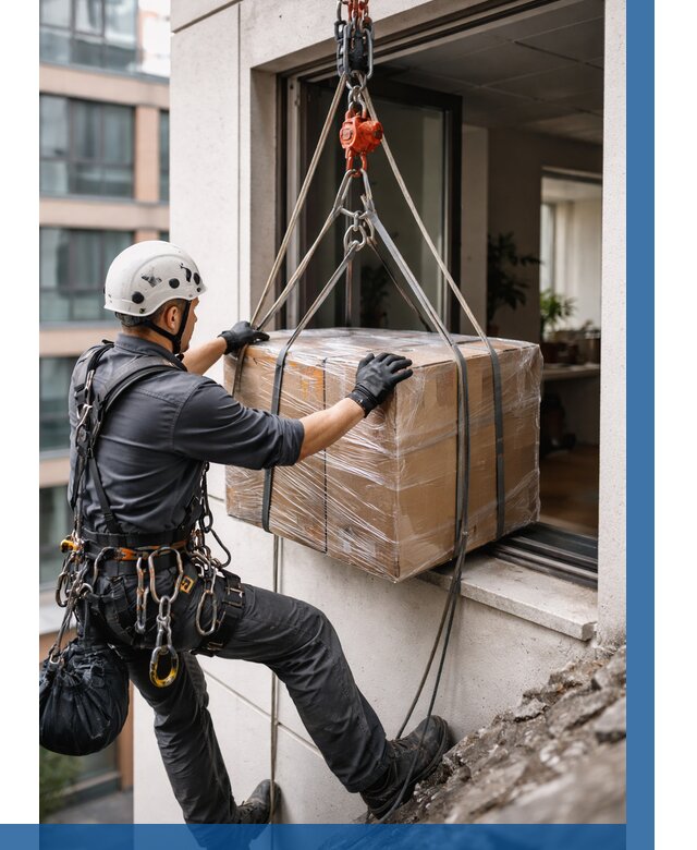 Подъем груза через окно в Валуйках от 4790 р. | ВЫСОТНИК-Вли