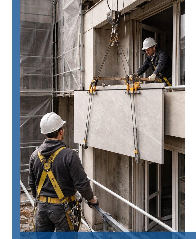 Подъем керамогранита на этаж в Валуйках грузчиками и техникой