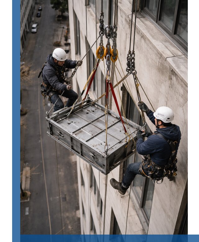 Спуск и подъем грузов по фасаду в Валуйках для зданий