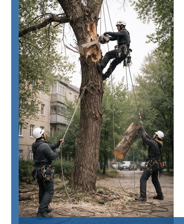 Срочное удаление аварийных деревьев в Валуйках с гарантией безопасности