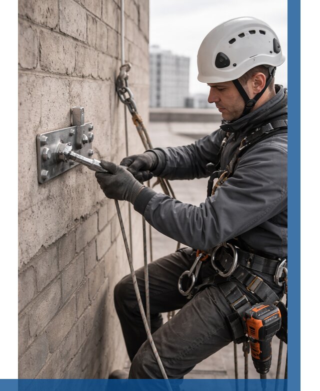 Установка анкерных точек в Валуйках от 3726 р. | ВЫСОТНИК-Вли