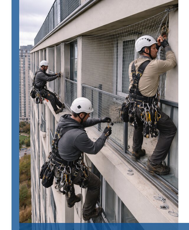 Профессиональный монтаж защитной сетки от птиц в Валуйках